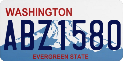 WA license plate ABZ1580