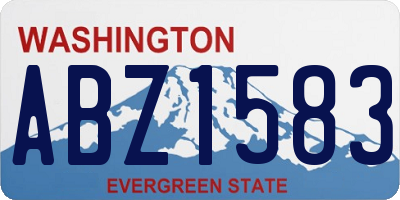 WA license plate ABZ1583