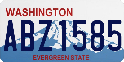 WA license plate ABZ1585