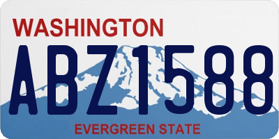 WA license plate ABZ1588