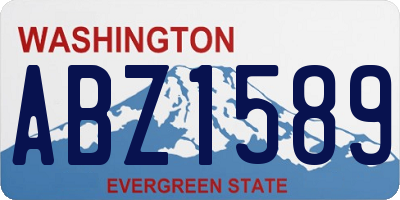 WA license plate ABZ1589