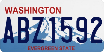 WA license plate ABZ1592