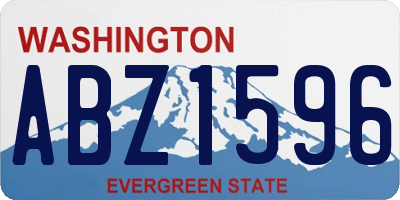 WA license plate ABZ1596
