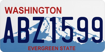 WA license plate ABZ1599