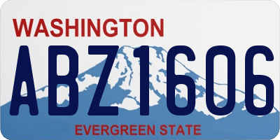 WA license plate ABZ1606