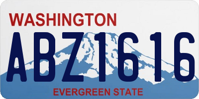 WA license plate ABZ1616