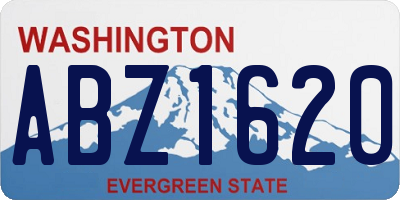 WA license plate ABZ1620