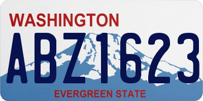 WA license plate ABZ1623