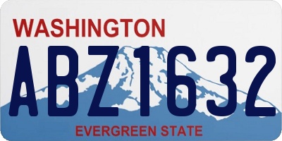 WA license plate ABZ1632