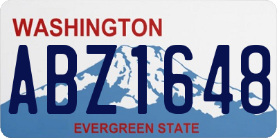 WA license plate ABZ1648