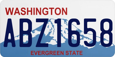 WA license plate ABZ1658