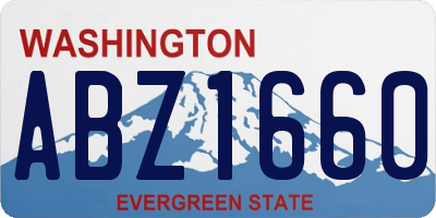WA license plate ABZ1660