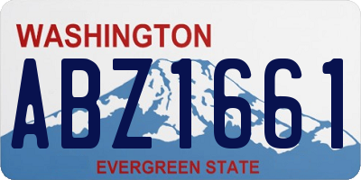WA license plate ABZ1661