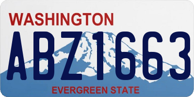 WA license plate ABZ1663