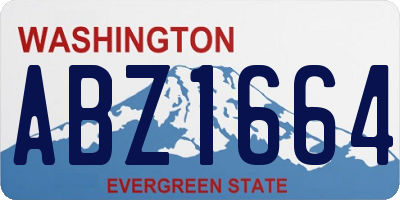 WA license plate ABZ1664