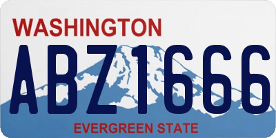 WA license plate ABZ1666