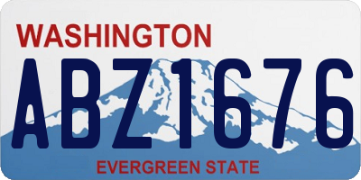 WA license plate ABZ1676