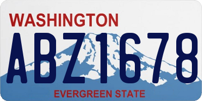 WA license plate ABZ1678