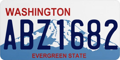 WA license plate ABZ1682