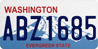 WA license plate ABZ1685