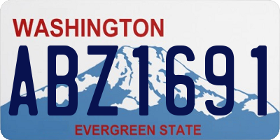 WA license plate ABZ1691