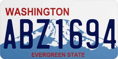 WA license plate ABZ1694