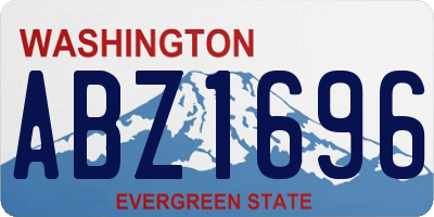 WA license plate ABZ1696