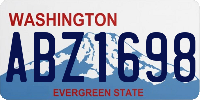 WA license plate ABZ1698