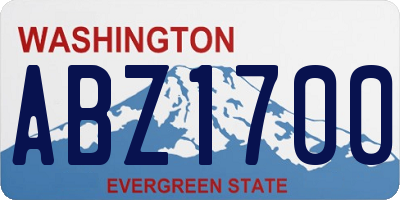 WA license plate ABZ1700