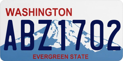 WA license plate ABZ1702