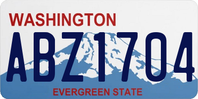 WA license plate ABZ1704