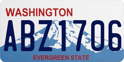 WA license plate ABZ1706