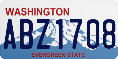 WA license plate ABZ1708
