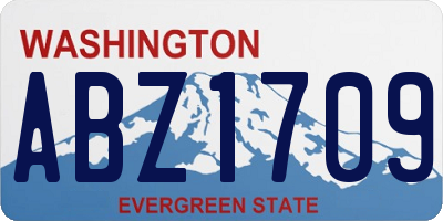 WA license plate ABZ1709
