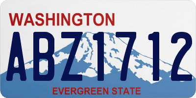 WA license plate ABZ1712