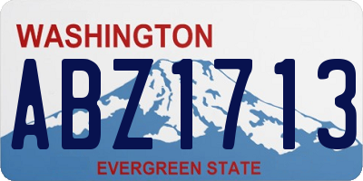 WA license plate ABZ1713
