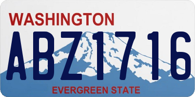 WA license plate ABZ1716