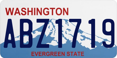 WA license plate ABZ1719