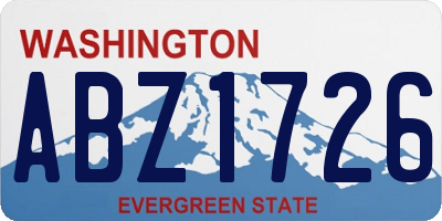 WA license plate ABZ1726