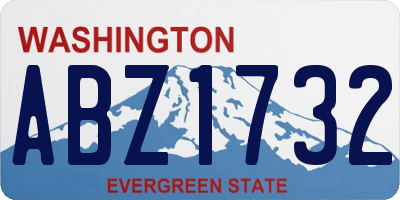 WA license plate ABZ1732