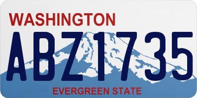 WA license plate ABZ1735
