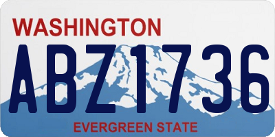 WA license plate ABZ1736
