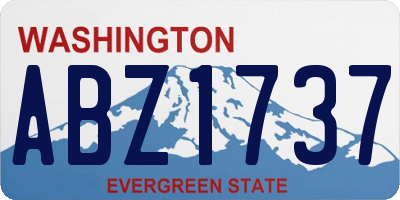 WA license plate ABZ1737