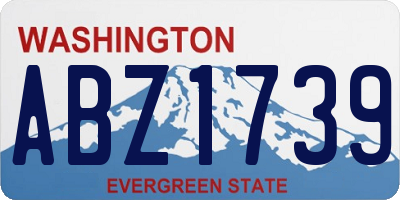 WA license plate ABZ1739
