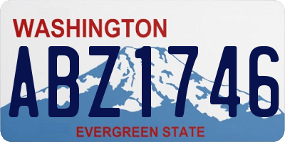 WA license plate ABZ1746