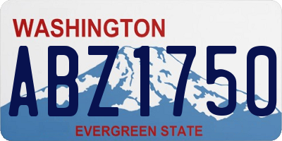 WA license plate ABZ1750