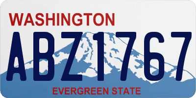 WA license plate ABZ1767