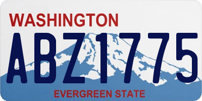 WA license plate ABZ1775