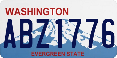 WA license plate ABZ1776