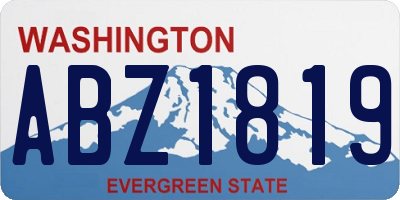 WA license plate ABZ1819